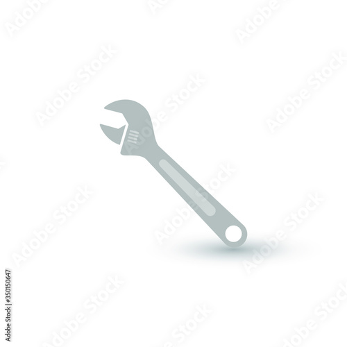 Wrench icon isolated on white background. Wrench icon in trendy design style. Wrench vector icon modern and simple flat symbol for web site, mobile, logo, app, UI. Wrench icon vector illustration, EPS
