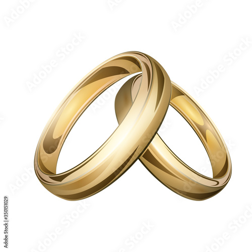 Wedding ring vector icon.Realistic vector icon isolated on white background wedding ring .
