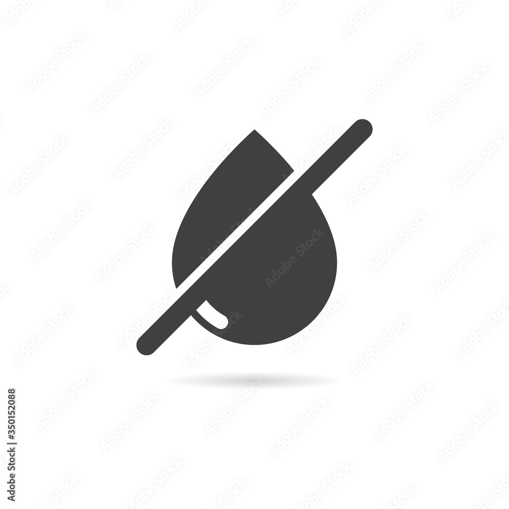 Vector Isolated No Water or Liquid Icon Vector Isolated No Water or Liquid Icon