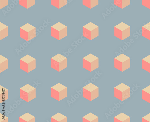 Square shape abstract seamless pattern
