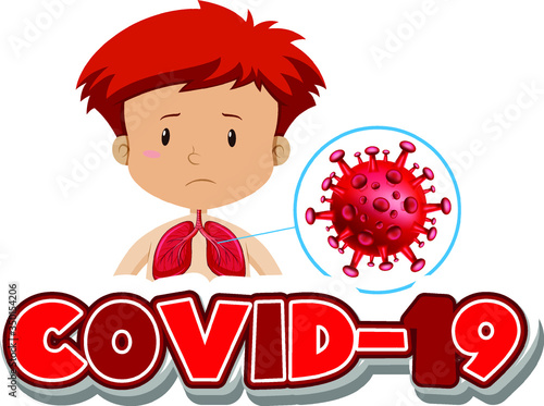Vector illustration Coronavirus. Let's protect our younger people from Covid-19. Warning and informational poster design. Healthcare for younger generation