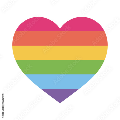 Free Download lgtbi heart flat style icon vector design - GFXLoad