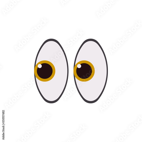 Eyes emoji isolated on white background. Looking emoticon symbol modern, simple, vector, icon for website design, mobile app, ui. Vector Illustration