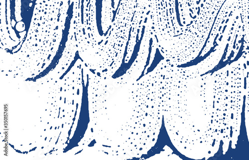 Grunge texture. Distress indigo rough trace. Divin