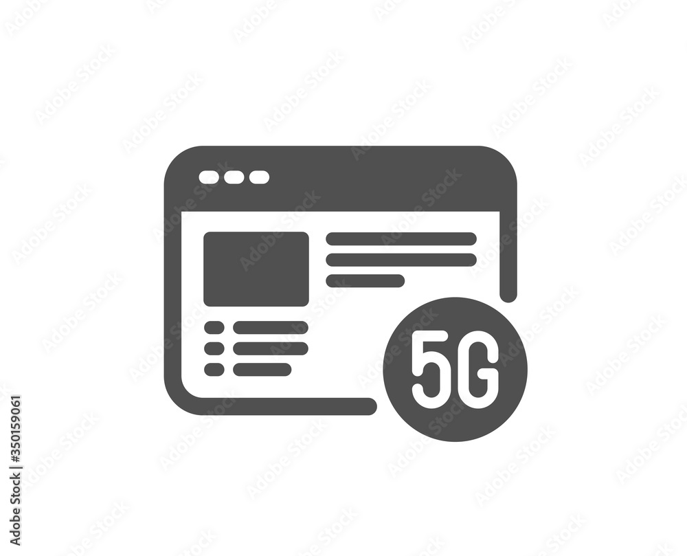 5g internet icon. Wifi web browser sign. Connection quality symbol. Classic flat style. Quality design element. Simple 5g internet icon. Vector 5g internet icon. Wifi web browser sign. Connection quality symbol. Classic flat style. Quality design element. Simple 5g internet icon. Vector