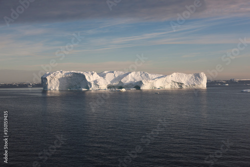 Antarctica landscape with the ocean in the sunset © Iurii