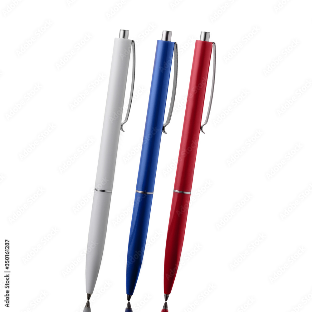 Fototapeta premium pen of different colors for writing on the background