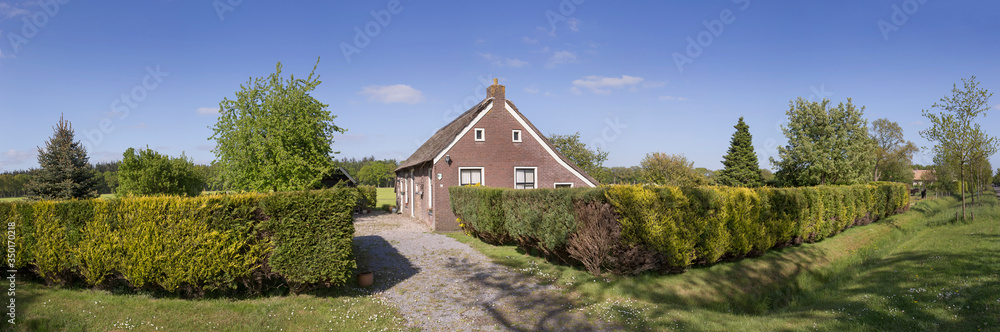 Historic colonial house. Koloniehuisje. Maatschappij van weldadigheid Frederiksoord Drenthe Netherlands Historic colonial house. Koloniehuisje. Maatschappij van weldadigheid Frederiksoord Drenthe Netherlands