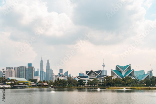 Photography Panoramic view of Kuala Lumpur skyline at day time