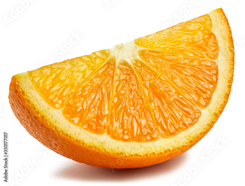 Orange half isolated on white background