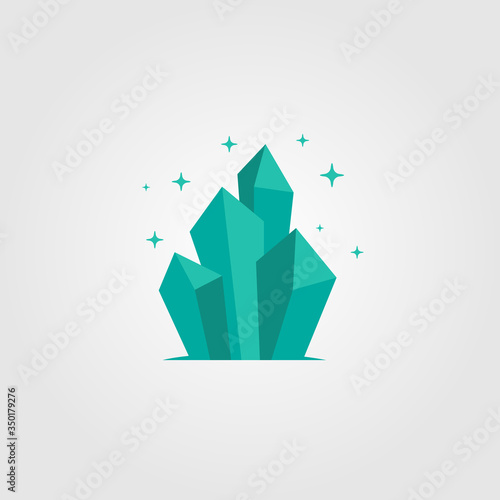 crystal blue rock tone illustration design
