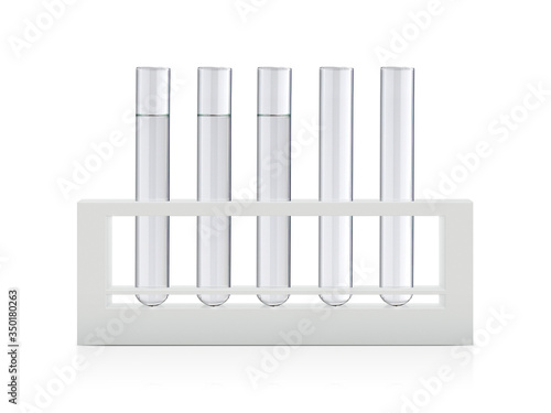 liquids in test tubes isolated over white background