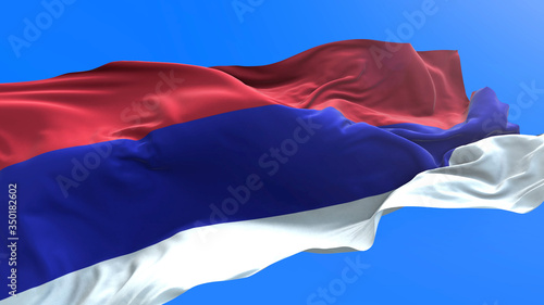 Republic of Srpska flag - 3D realistic waving flag background