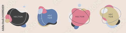 Set of abstract backgrounds for the title title inscription. Vector illustration.	