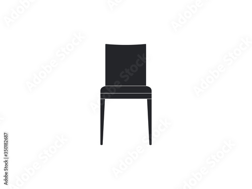 Chair, furniture icon. Vector illustration, flat design.