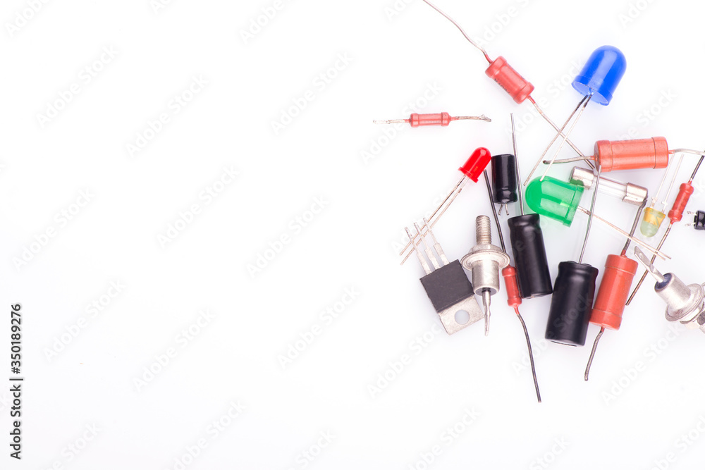 capacitor close-up. capacitor on a white background capacitor close-up. capacitor on a white background