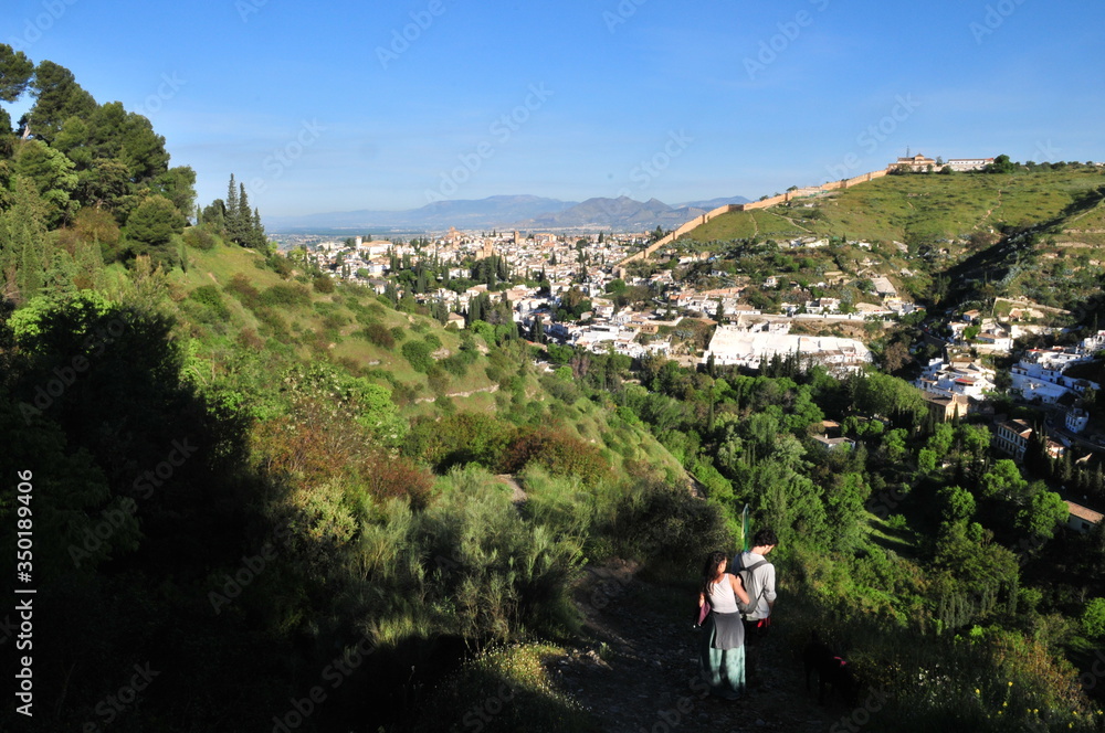 Dogwalkers on the first day of Coronavirus-Lockdown ease, Granada, Spain, May 2020
