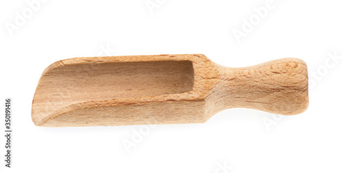 wooden spoon on a white background, isolated.
