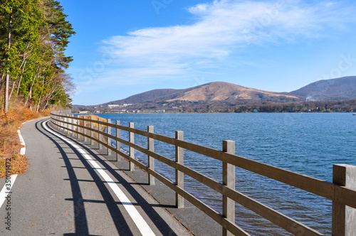 山中湖の遊歩道