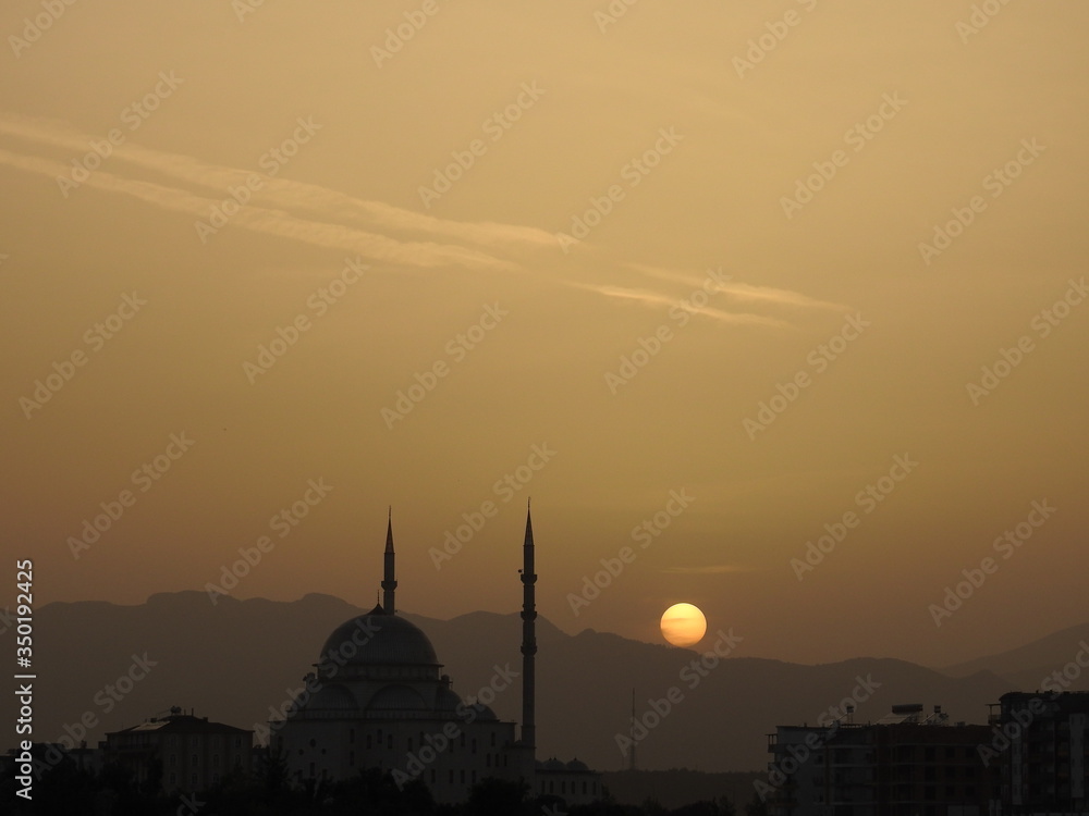 istanbul, mosque, turkey, architecture, religion, minaret, blue, sunset, dome, travel, building, ottoman, sky, landmark, blue mosque, turkish, city, religious, tourism, silhouette, old, asia, east, fa