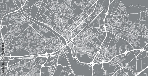 Urban vector city map of Trenton, USA. New Jersey state capital