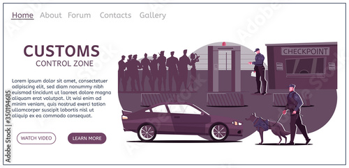 Customs Control Landing Page