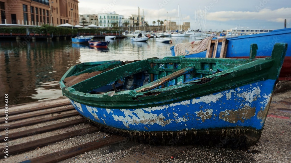 old fishing boats in harbor