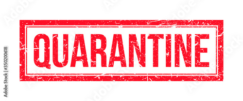 Stamp red with the inscription quarantine