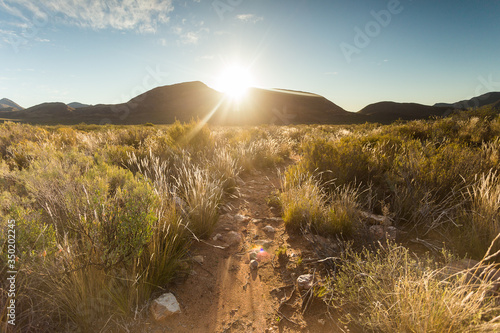 Photography Wide angle panoramic view over the plains of the karoo just outside touwsrivier