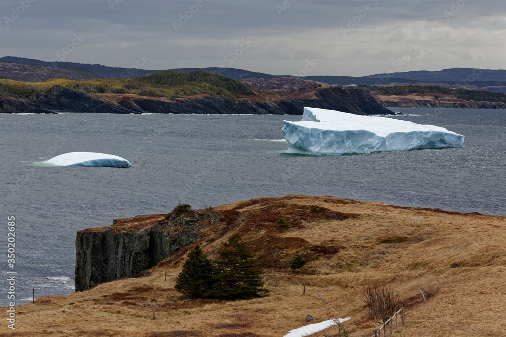 An iceberg grounded Port Rexton, Newfoundland, showing the beauty of