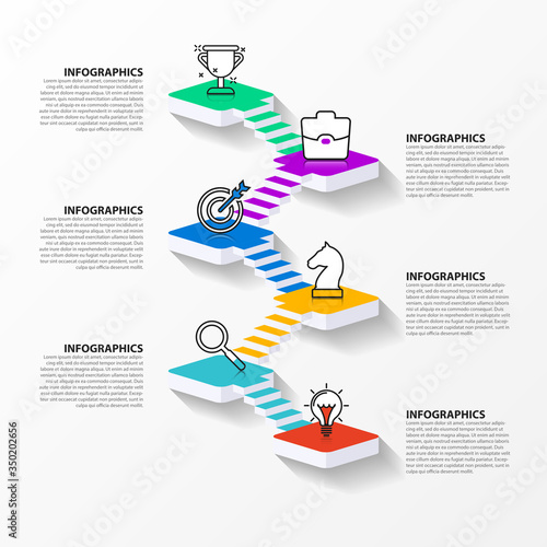 Infographic design template. Creative concept with 6 steps