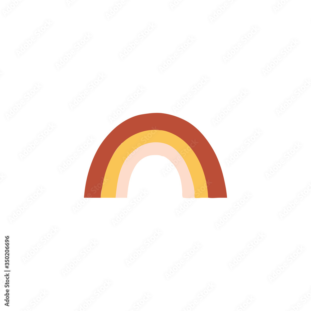 Set of baby rainbows in white background. Vector Illustration. Nursery pattern in hand drawn scandinavian style. Illustrations for invitation, child, wrapping and textile. Set of baby rainbows in white background. Vector Illustration. Nursery pattern in hand drawn scandinavian style. Illustrations for invitation, child, wrapping and textile.