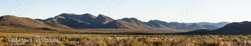 Photography Wide angle panoramic view over the plains of the karoo just outside touwsrivier