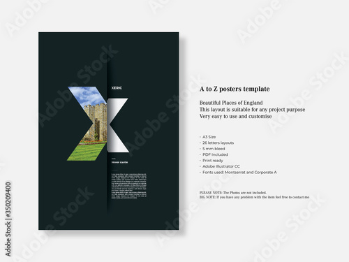 A to Z business corporate posters template.
This layout is suitable for any project purpose. Very easy to use and customise.