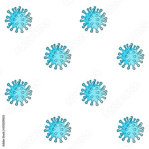 Coronavirus pattern background. Coronaviruses are a large family of viruses ranging from the common cold to much more serious diseases