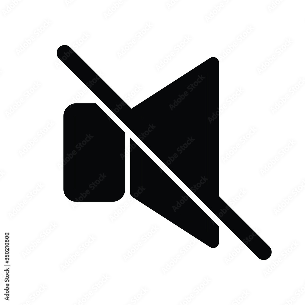 No sound sign Stop sound icon prohibiting sing No sound sign Stop sound icon prohibiting sing