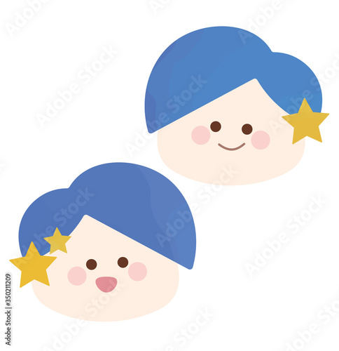 12星座　ふたご座　厚塗り風