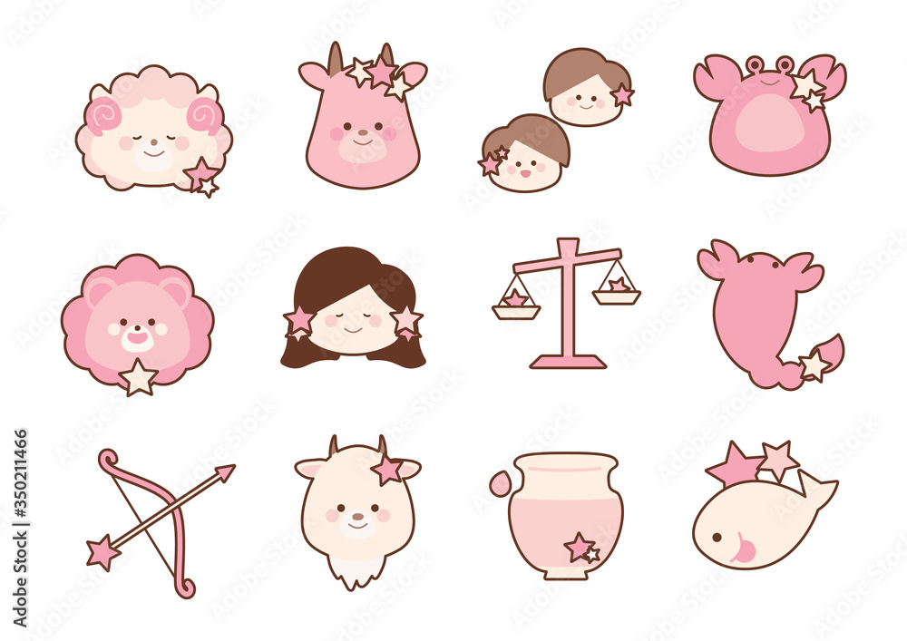 Obraz premium 12星座 セット 線あり