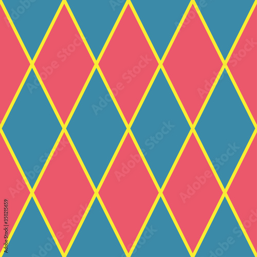 Argyle seamless pattern. Background can be used for textiles, sports and men's clothing in the style of polo, golf. T-shirts, sweaters for the holiday Father's Day. Geometric vector rhombus ornament