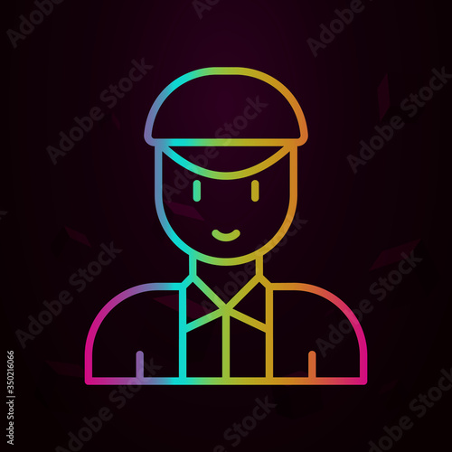 Dutch man nolan icon Simple thin line, outline vector of Holland icons for ui and ux, website or mobile application