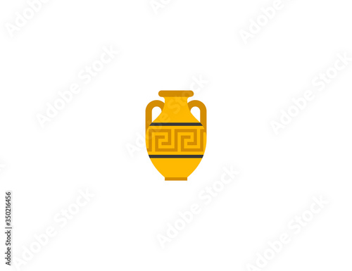 Amphora vector flat icon. Isolated Jar, Vase illustration 