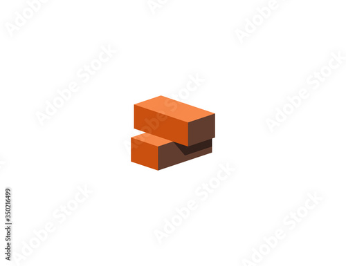 Brick vector flat icon. Isolated brick, construction blocks emoji illustration 