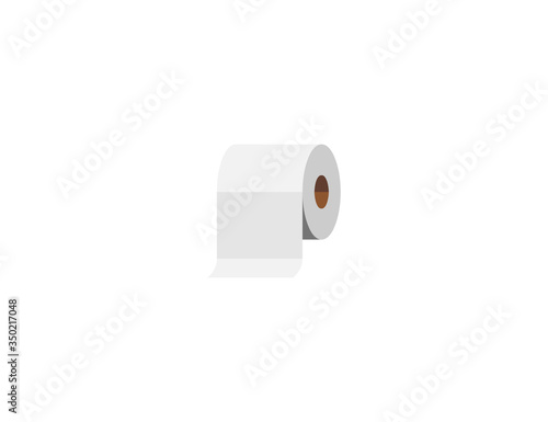 Toilet paper vector flat icon. Isolated toilet paper roll emoji illustration 