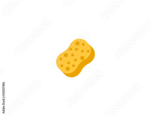 Sponge vector flat icon. Isolated sponge emoji illustration  photo