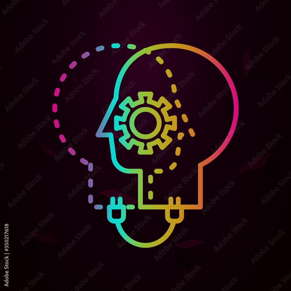 Human, socket, gear in mind nolan icon Simple thin line, outline vector of Human mind icons for ui and ux, website or mobile application Human, socket, gear in mind nolan icon Simple thin line, outline vector of Human mind icons for ui and ux, website or mobile application