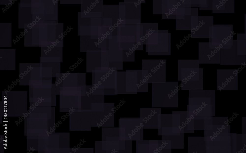 Black abstract background. Backdrop with grey squares. 3D illustration