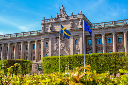 Fotografia parliament building in stockholm