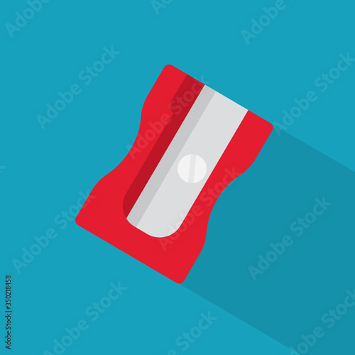 red sharpener icon- vector illustration
