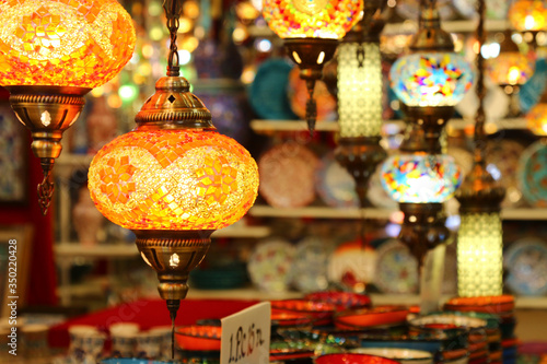 Traditional Turkish candles - Istanbul - lighting bulbs © mohammed