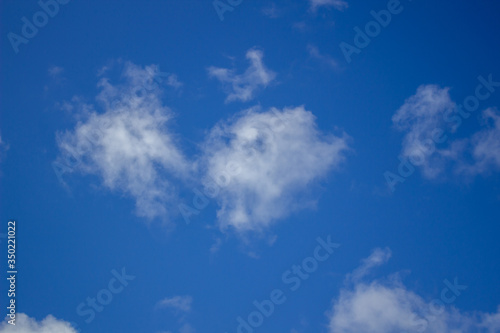 Blue sky clouds background. Beautiful landscape with clouds on sky